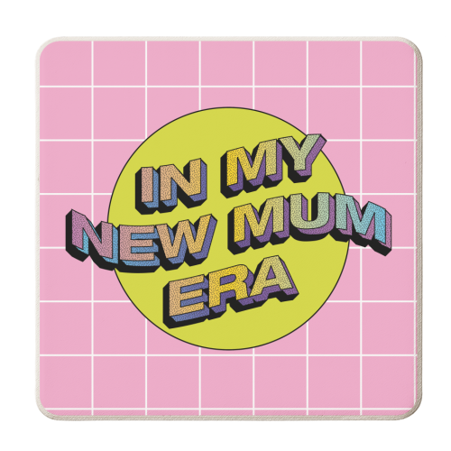 In My New Mum Era - personalised beer coaster by Vallely Studios