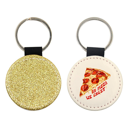 In Pizza We Crust - Pepperoni Slice - keyring by EZbie
