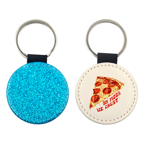 In Pizza We Crust - Pepperoni Slice - keyring by EZbie