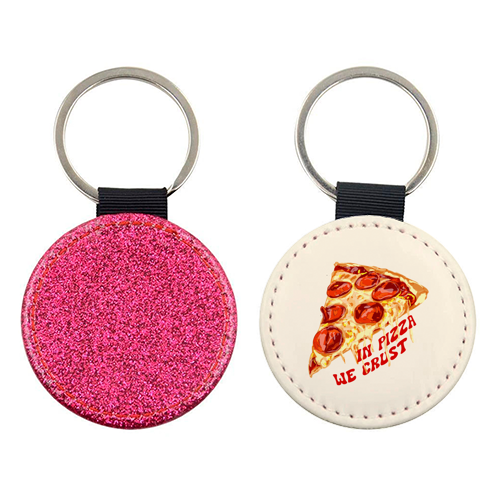 In Pizza We Crust - Pepperoni Slice - keyring by EZbie