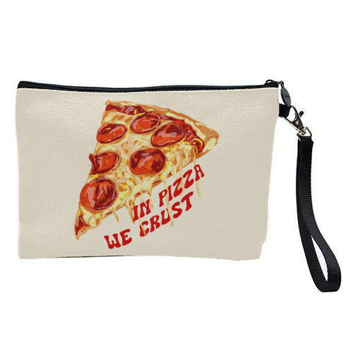 In Pizza We Crust - Pepperoni Slice - pretty makeup bag by EZbie