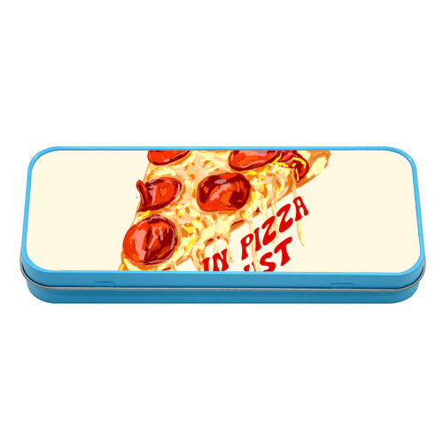 In Pizza We Crust - Pepperoni Slice - tin pencil case by EZbie