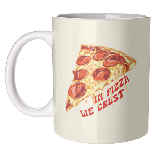 In Pizza We Crust - Pepperoni Slice - unique mug by EZbie