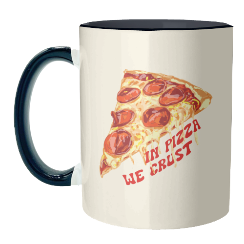In Pizza We Crust - Pepperoni Slice - unique mug by EZbie