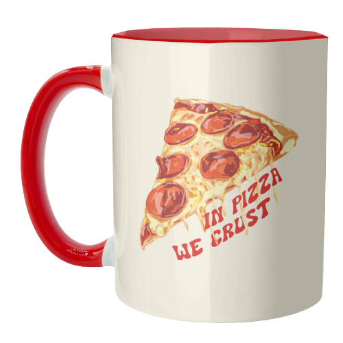 In Pizza We Crust - Pepperoni Slice - unique mug by EZbie