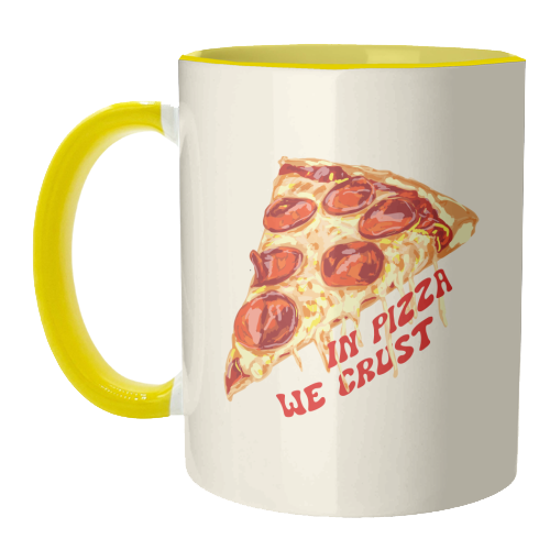 In Pizza We Crust - Pepperoni Slice - unique mug by EZbie