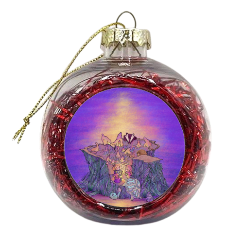 In the mushroom cove - xmas bauble by Colette Alexandratos