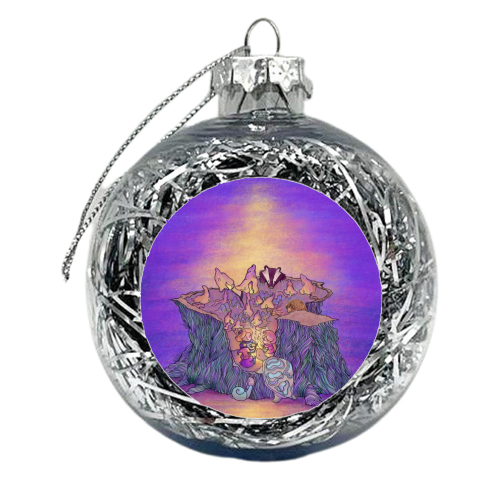 In the mushroom cove - xmas bauble by Colette Alexandratos