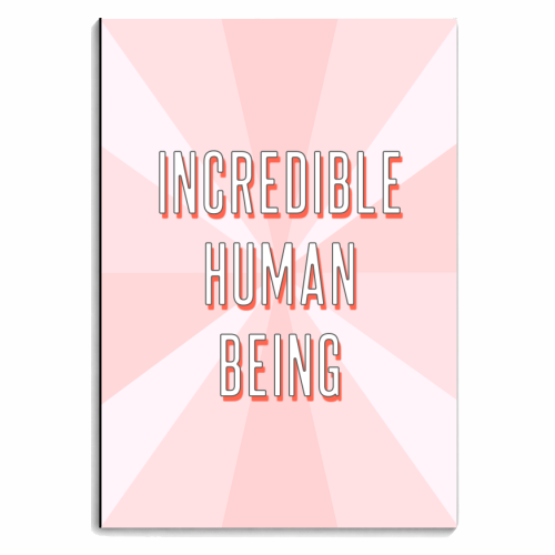 Incredible Human Being - personalised A4, A5, A6 notebook by Adam Regester