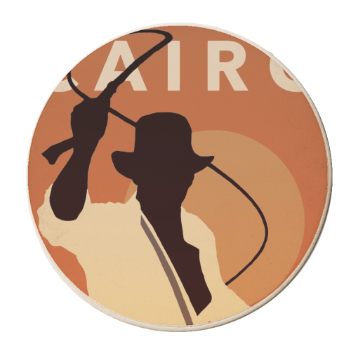 Indiana Jones Cairo - personalised beer coaster by Danny Welch