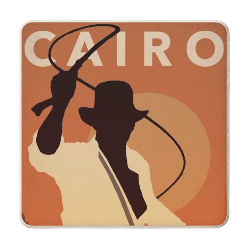 Indiana Jones Cairo - personalised beer coaster by Danny Welch