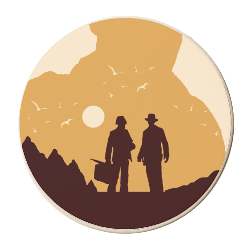 Indiana Jones Charlemagne - personalised beer coaster by Danny Welch