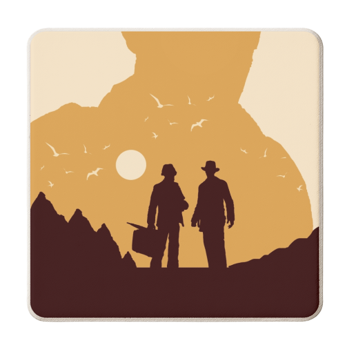 Indiana Jones Charlemagne - personalised beer coaster by Danny Welch