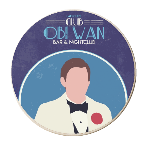 Indiana Jones Club Obi-Wan - personalised beer coaster by Danny Welch