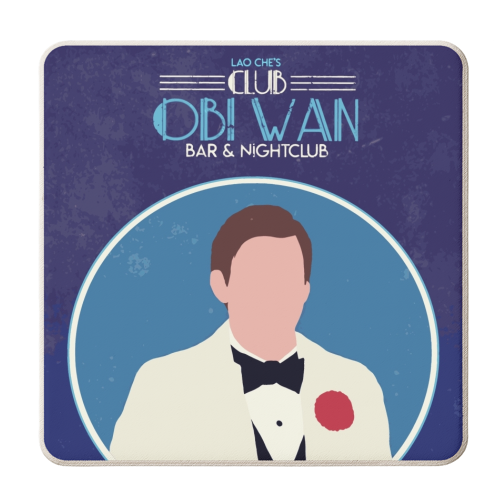 Indiana Jones Club Obi-Wan - personalised beer coaster by Danny Welch