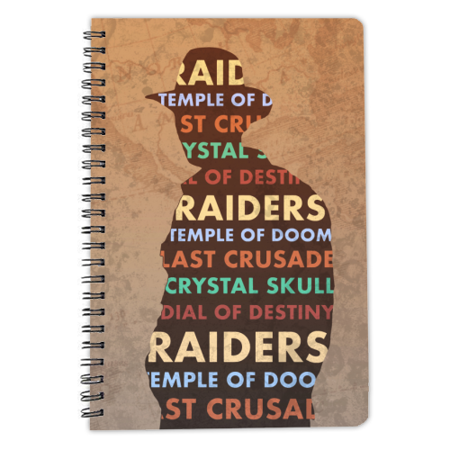 Indiana Jones Charlemagne - personalised A4, A5, A6 notebook by Danny Welch