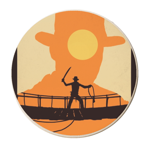 Indiana Jones Temple - personalised beer coaster by Danny Welch