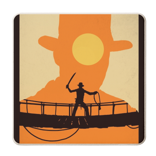 Indiana Jones Temple - personalised beer coaster by Danny Welch