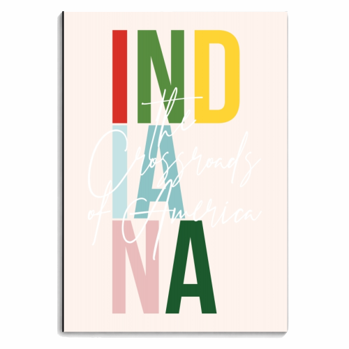 Indiana "The Crossroads of America" Color State - personalised A4, A5, A6 notebook by Toni Scott