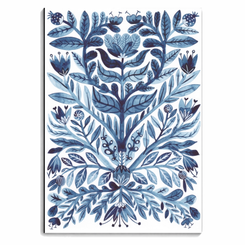 Indigo Floral Watercolour - personalised A4, A5, A6 notebook by Samantha Dolan