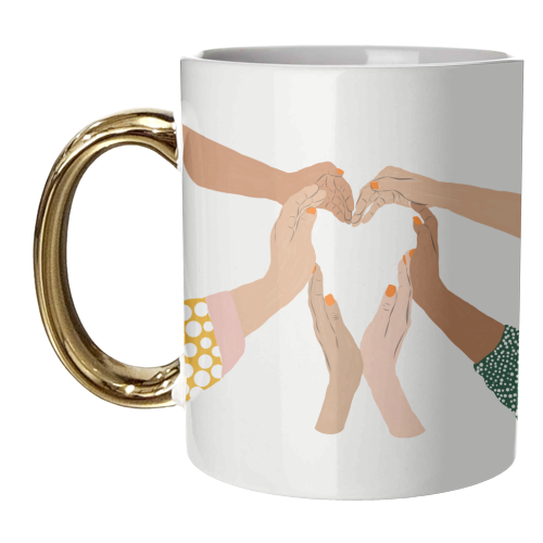 Indiscrimination | Anti-Racism Painting | Unity Illustration | Women Empowerment Growth Mindset - unique mug by Uma Prabhakar Gokhale