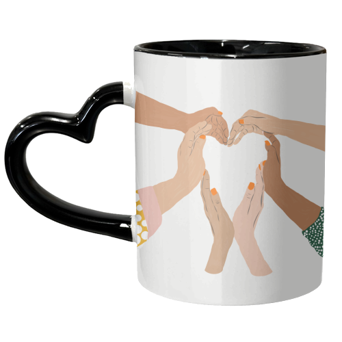 Indiscrimination | Anti-Racism Painting | Unity Illustration | Women Empowerment Growth Mindset - unique mug by Uma Prabhakar Gokhale