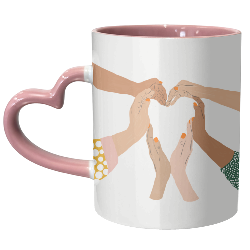 Indiscrimination | Anti-Racism Painting | Unity Illustration | Women Empowerment Growth Mindset - unique mug by Uma Prabhakar Gokhale