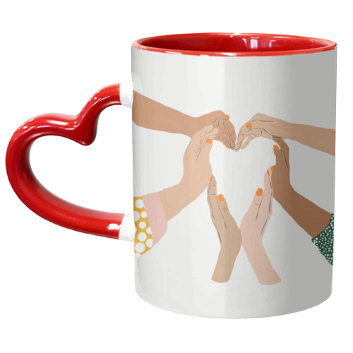 Indiscrimination | Anti-Racism Painting | Unity Illustration | Women Empowerment Growth Mindset - unique mug by Uma Prabhakar Gokhale