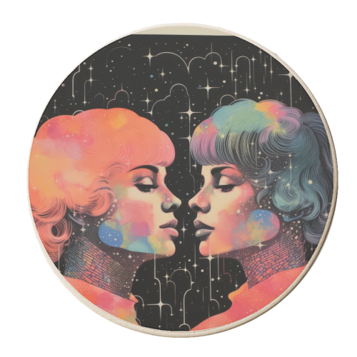 Infinity love - personalised beer coaster by DejaReve