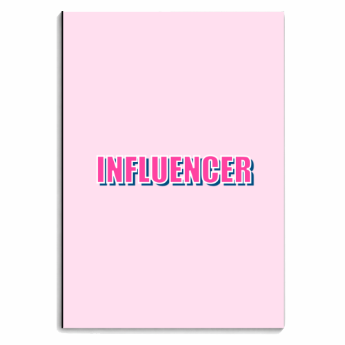 Influencer - personalised A4, A5, A6 notebook by Adam Regester