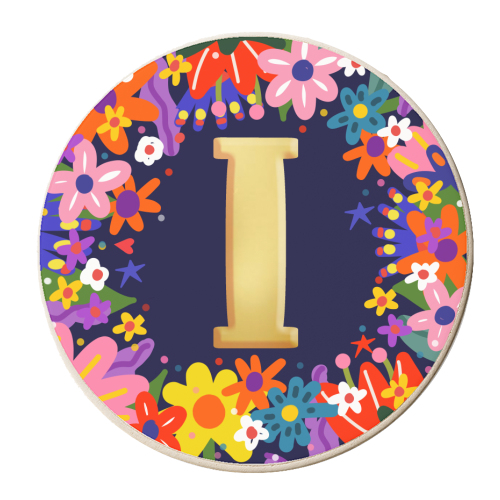 INITIAL I - personalised beer coaster by Nichola Cowdery