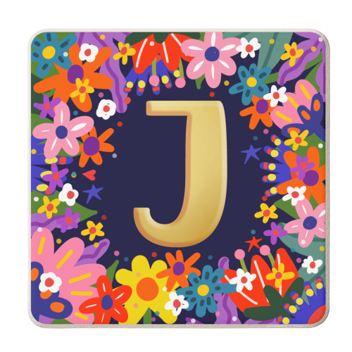 INITIAL    J - personalised beer coaster by Nichola Cowdery