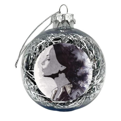 Ink Portrait  - xmas bauble by Lorenzo Yianni