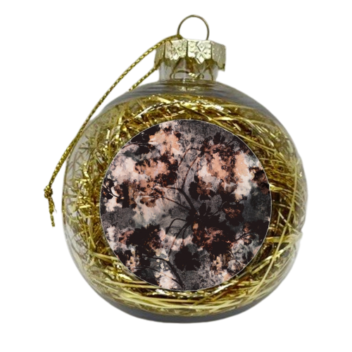 inky floral - xmas bauble by Eleanor Soper