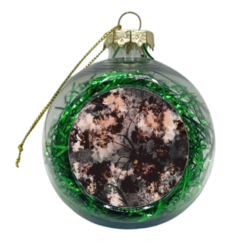 inky floral - xmas bauble by Eleanor Soper
