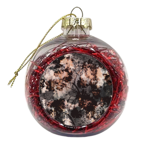 inky floral - xmas bauble by Eleanor Soper