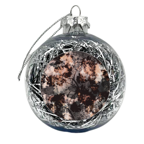 inky floral - xmas bauble by Eleanor Soper