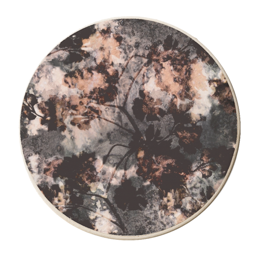 inky floral - personalised beer coaster by Eleanor Soper
