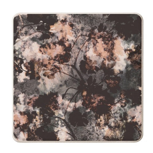 inky floral - personalised beer coaster by Eleanor Soper