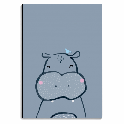 Inky hippo - personalised A4, A5, A6 notebook by lauradidthis