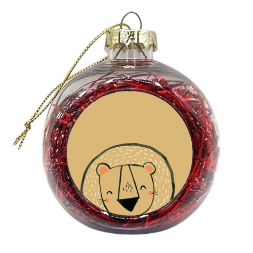 Inky lion - xmas bauble by lauradidthis