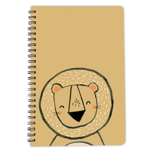 Inky lion - personalised A4, A5, A6 notebook by lauradidthis