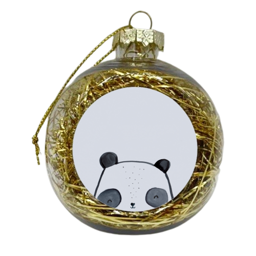 Inky panda - xmas bauble by lauradidthis