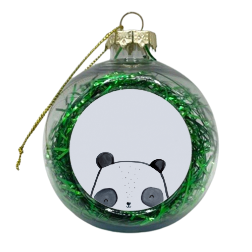 Inky panda - xmas bauble by lauradidthis