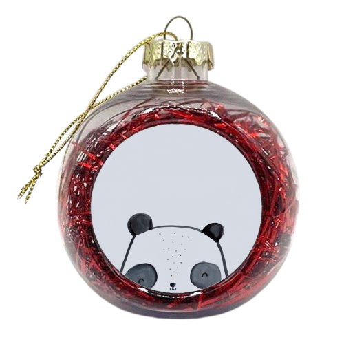 Inky panda - xmas bauble by lauradidthis