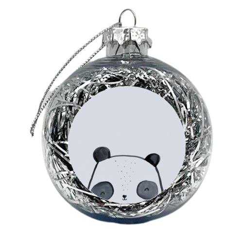 Inky panda - xmas bauble by lauradidthis