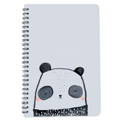 Inky panda - personalised A4, A5, A6 notebook by lauradidthis