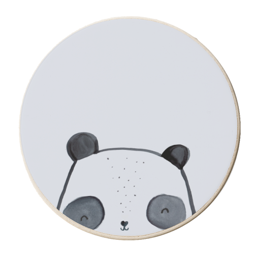 Inky panda - personalised beer coaster by lauradidthis