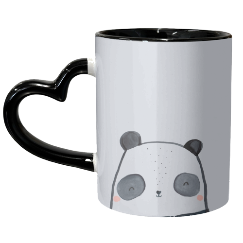 Inky panda - unique mug by lauradidthis