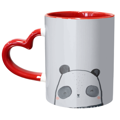 Inky panda - unique mug by lauradidthis